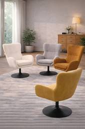 Modern Swivel Upholstered Lounge Chair