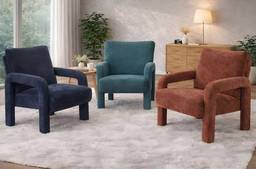 Contemporary Upholstered Accent Armchair
