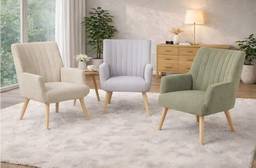 Modern Channel Tufted Accent Chair