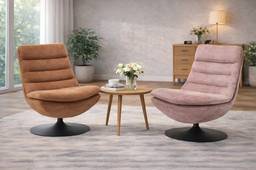 Modern Upholstered Swivel Armchair