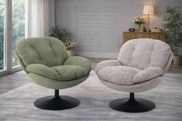 Modern Upholstered Swivel Armchair