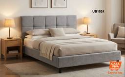 Modern Upholstered Panel Bed Normal Base Bed