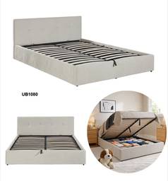 Upholstered Tufted Storage Bed Gas Lifting Bed