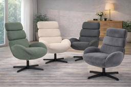 Modern Upholstered Swivel Armchair