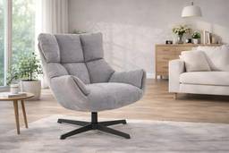 Modern Padded Swivel Armchair