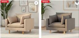 Modern Upholstered Armchair Fabric Or Leather Armchair