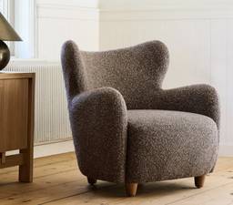 Textured Upholstered Armchair Fabric Or Leather Armchair