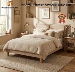 Modern Upholstered Platform Bed Gas Lifting Bed