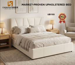 Modern Paneled Upholstered Bed Storage Drawers Bed
